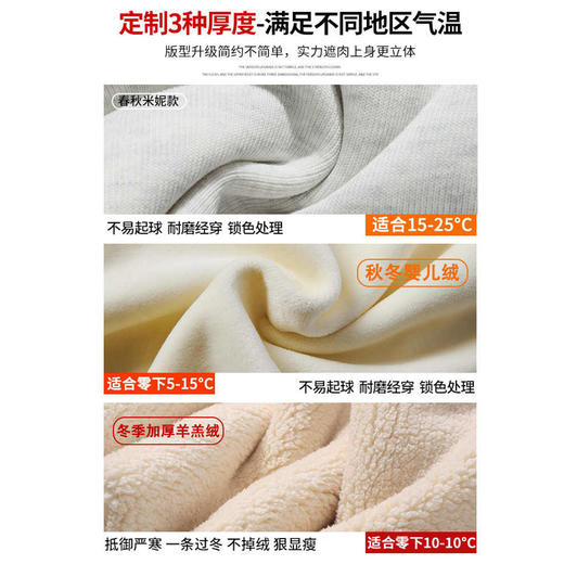 灰色运动裤女秋冬2026新款宽松直筒加绒美式卫裤羊羔绒休闲阔腿裤聚 商品图4