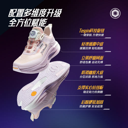 泰兰尼斯破风系列 童鞋26春季新款儿童运动鞋中大童校园综训鞋男女童跑步鞋 T01D6A9064 商品图2