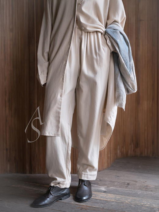 Casey Casey Orsan 米色羊绒茧型长衬衫 商品图2