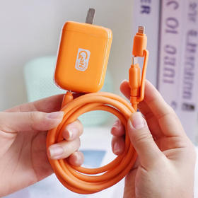 瑞士AURARO小团圆Mini快充低温快充充电器 双接口苹果安卓都可用 告别安全隐患自动断电 第六代半导体芯片