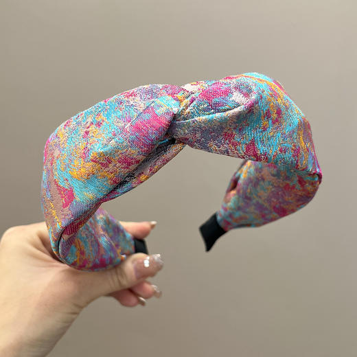 丁摩 复古交叉打结发箍 精致头箍压发卡布艺发箍发圈5ZF-81 商品图2