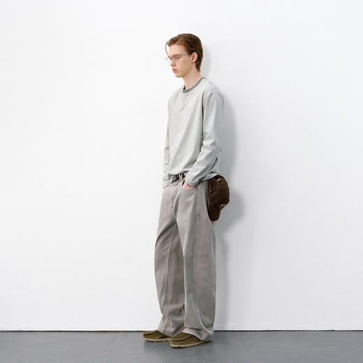 714street细条纹圆领长袖T恤 商品图3