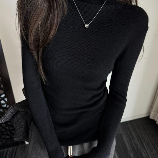 【福利清仓任选2件】Coco Aaliyah韩系中领/高领针织衫 羊毛混纺软糯亲肤舒适保暖 弹力巨佳包容不同身材 显瘦百搭自带气质 多色可选 均码90-140斤 商品图13