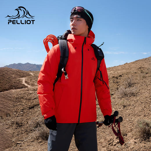 【雪壳羽绒版】伯希和户外冲锋衣外套男保暖鹅绒Dermizax滑雪服 商品图0