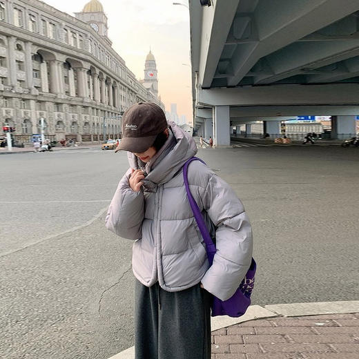 【合作款】休闲百搭加厚保暖立领连帽短款棉服 商品图3