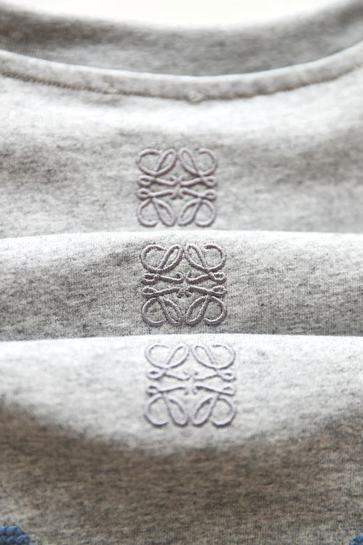 手工刺绣tee，背后大印花。胸口小标祖灰全棉圆领短袖t恤E010660 商品图14