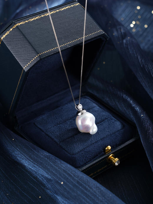 子佩集【潮汐吻痕】银S925珍珠惜王妃项链【SPN1250001】13-16mm巴洛克珠2601 商品图2