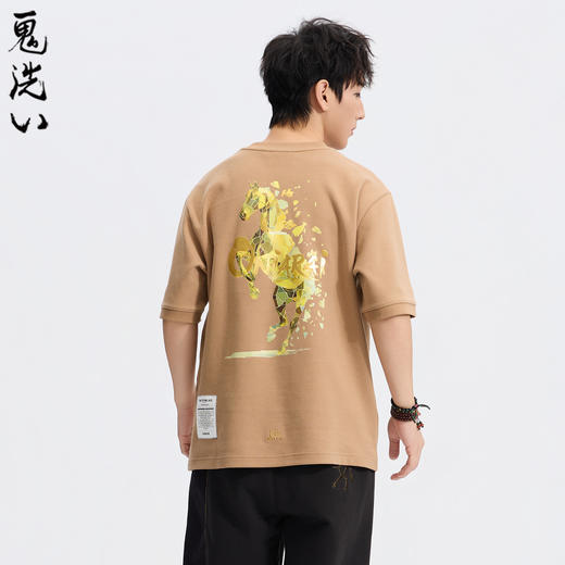ONIARAI/鬼洗26新品黑标石器时代·骏马T恤男 A840024 商品图2