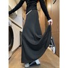 黑灰色法式鱼尾裙女秋季2026新款垂坠感高腰中长款慵懒包臀半身裙聚★为爱严选 商品缩略图2