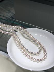 【私席真珠·新年盛宴】Akoya珍珠项链，圆，约43cm，配银扣