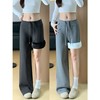 lulu同款加绒加厚美式运动裤女2026新款阔腿裤高腰显瘦直筒休闲裤聚 商品缩略图0