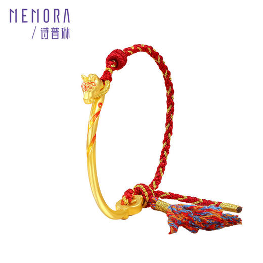 【新品首发】马上金喜系列足金生肖马手镯 编绳手链年轻女士儿童 MEMORA诗普琳HB351801 商品图8