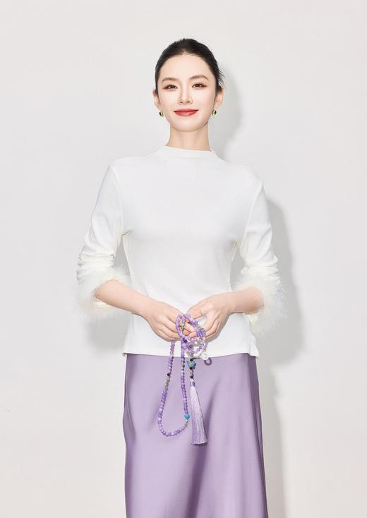 抢疯啦❗️南油出品❗️富婆新中式绝美穿搭【新中式国风高领毛毛袖打底衫ACU091303】💖来了，东方美学天花板‼️ 年底大杀四方的战袍合集，面料华贵，👏做工精湛，妥妥的国风美人，重工定制！ 商品图2