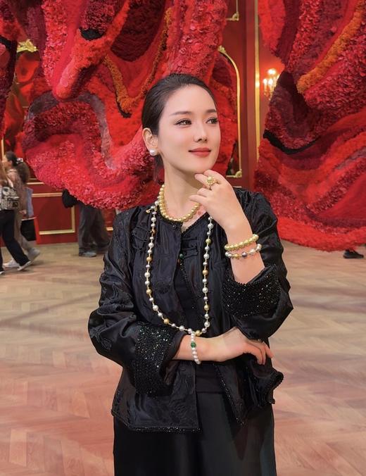 GAONAS多宝玲珑 时尚贵气秋冬多彩珠项链毛衣链11521XGO 商品图3