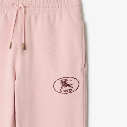 BURBERRY 巴宝莉 女士马术骑士印章刺绣棉质运动裤 粉色 8110949 C2989 商品图1