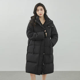 丁摩 极寒大码羽绒服女2冬季新款过膝长款厚收腰百搭外套5ZF-33086