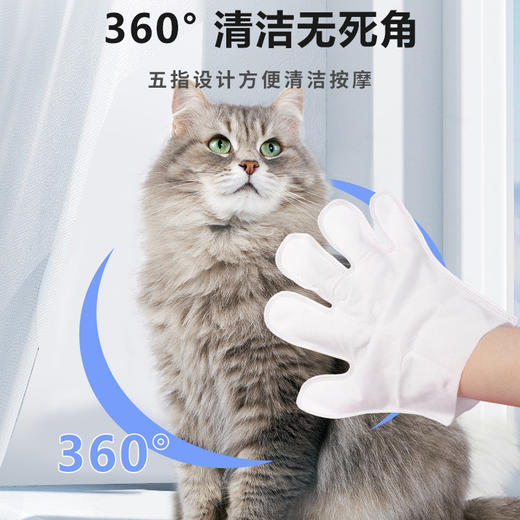 宝莱美露 宠物清洁手套1片袋装 可舔免洗 手套湿巾除臭干洗神器 商品图5