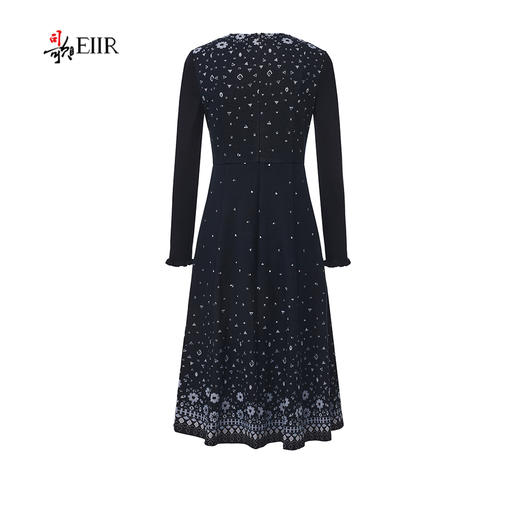 司歌弹力显瘦冬连衣裙拼毛织A901057X 商品图3