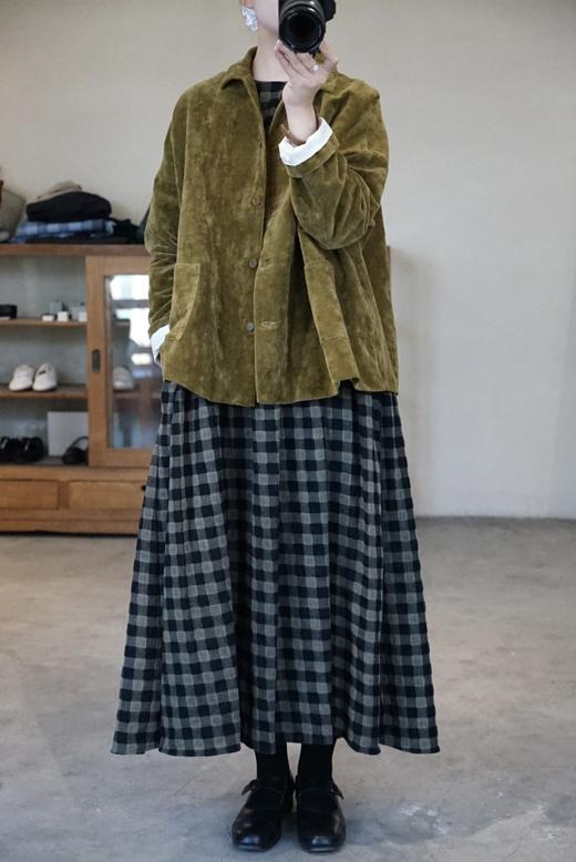 apuntob复古绿棉麻外套 商品图7