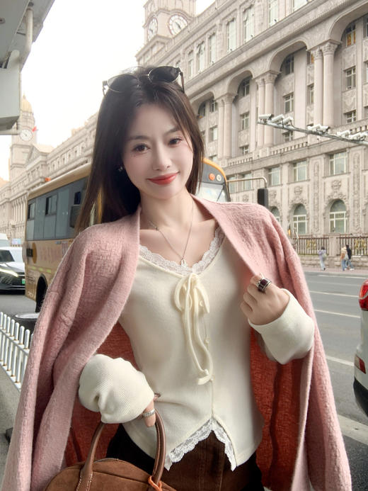 <曾小咸推荐>现货秒杀 ！微信超特价！韩系v领蕾丝边长袖 日常119.99 立减50 秒杀69.99！！ 商品图10