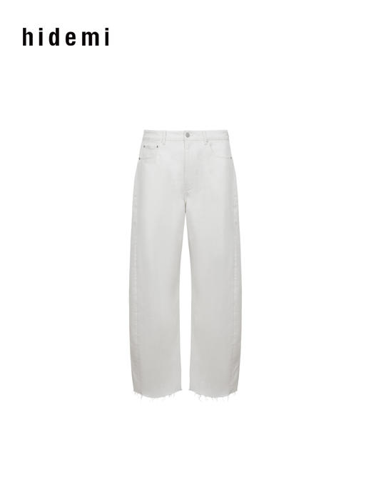 hidemi副线小h 香蕉裤Banana Pants系列宽松毛边茧型牛仔裤弯刀裤长裤 商品图12