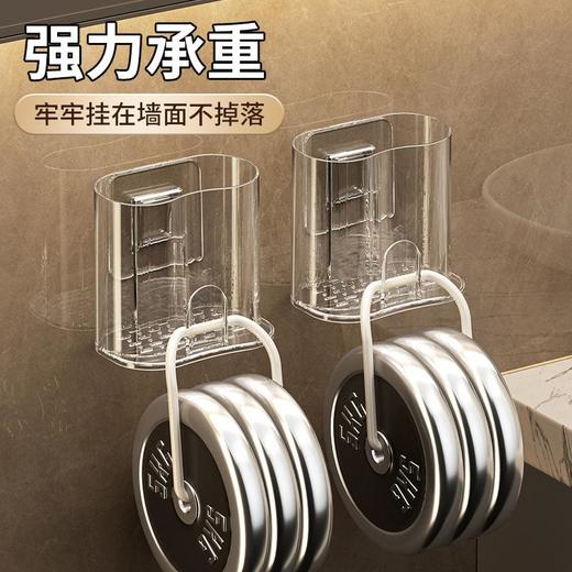 牙刷架漱口杯免打孔置物架牙杯牙刷架卫生间牙刷杯架壁挂式活动款 商品图3