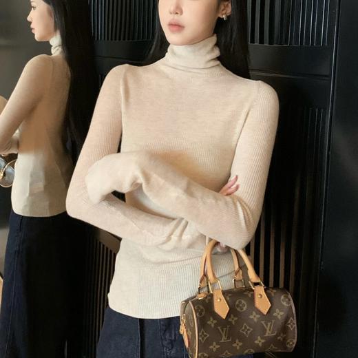 【福利清仓任选2件】Coco Aaliyah韩系中领/高领针织衫 羊毛混纺软糯亲肤舒适保暖 弹力巨佳包容不同身材 显瘦百搭自带气质 多色可选 均码90-140斤 商品图4