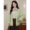 鹿向南「柔系清氛」绿色软糯毛衣女2025秋冬韩系慵懒风宽松小开衫 商品缩略图0