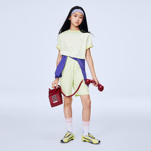 PUMA彪马童装2026春季新款儿童短袖套装条纹款式时尚活力 商品图1