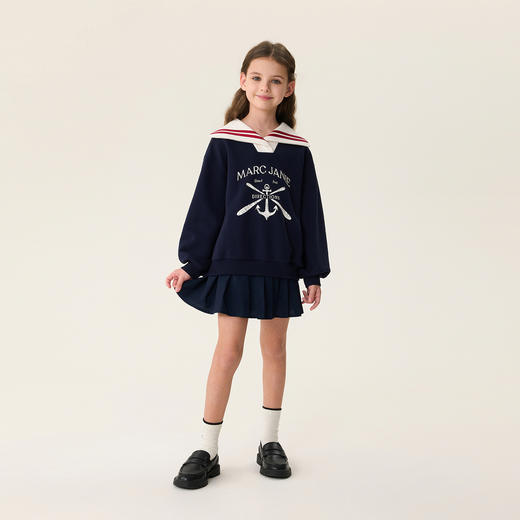 马克珍妮学院女童海军领卫衣2026年春装新款560157 商品图2