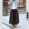 【合作款】复古毛呢半身裙宽松显瘦a字中长款花苞裙  yc0112002 商品缩略图0