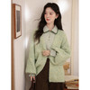 鹿向南「柔系清氛」绿色软糯毛衣女2025秋冬韩系慵懒风宽松小开衫 商品缩略图1