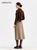 【商场同款】阿菁娜新款松弛感半身裙斜线分割高腰设计面料垂顺通勤简约氛围单品A31C113003 商品缩略图1