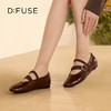 Dfuse迪芙斯2026春季新款圆头不对称褶皱袢带平跟玛丽珍单鞋DFE1111045 商品缩略图0