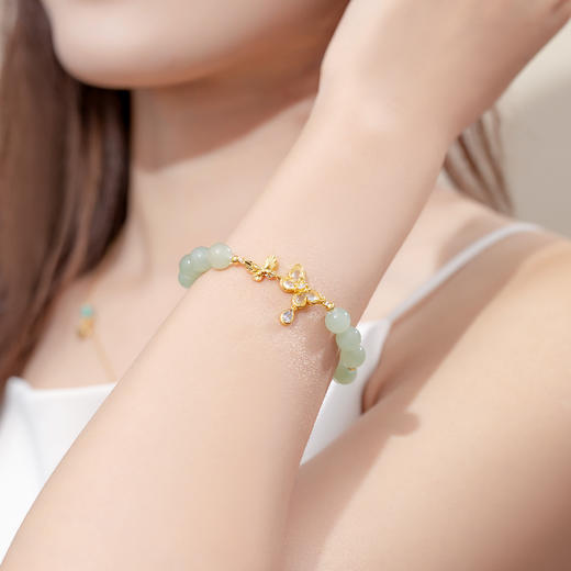 【故宫饰品】故宫福蝶系列蝴蝶手链项链和田玉手串文创新年生日礼物 商品图5