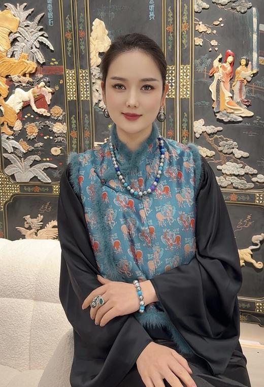 GAONAS 非金属仿珍珠手链 多宝玲珑 贵气多彩蓝紫色珠手链11636SB 商品图2