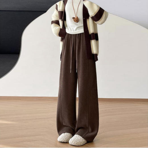 【合作款】垂感灯芯绒弯刀阔腿裤 商品图4