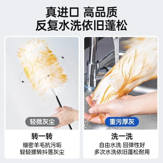 D 【GRAREY格瑞亚-可伸缩羊毛除尘掸】澳洲进口羊毛！除尘不扬灰，专业清洁100年！ 商品图4