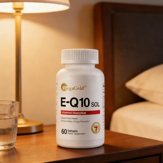MegaGold美国原装进口水溶性辅酶q10软胶囊60粒/瓶 商品图1