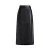 丁摩 真皮皮裙女半身裙新款秋冬高腰显瘦中长款开叉气质包臀一步裙5ZF-2416 商品缩略图4