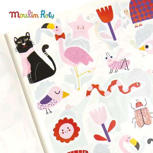 Moulin Roty 贴纸书（含300个贴纸） 缤纷乐系列 手工玩具 适合2岁+ 法国品牌 -661617 商品图4