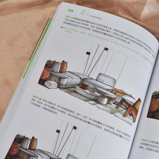 室内设计手绘表现实例教程 室内设计手绘实例教程室内设计效果图表现技法建筑装修室内设计书籍入门自学 商品图4