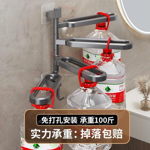 免打孔毛巾架可旋转多杆毛巾架浴室挂毛巾浴室置物架卫生间浴巾架 商品图3