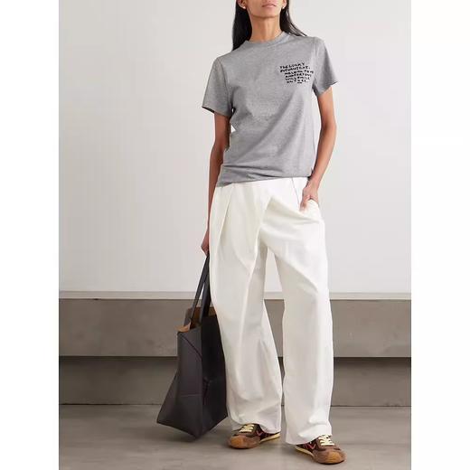 手工刺绣tee，背后大印花。胸口小标祖灰全棉圆领短袖t恤E010660 商品图6