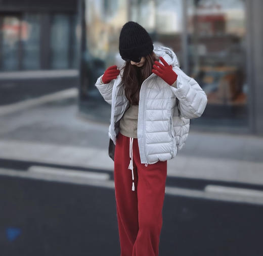 新年战马氛围感拉满镰刀两穿显瘦加绒卫裤 商品图4