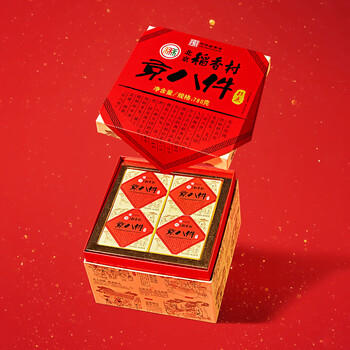 北京稻香村旅游京八件礼盒780g 三禾糕点点心北京特产 节日送礼团购礼盒 商品图1