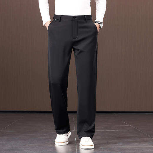 【加绒】【DDT】大依优型大码直筒商务休闲裤长裤舒适弹力休闲商务简约百搭加肥加大男装 商品图4