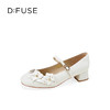 Dfuse迪芙斯2026春季新款小圆头立体格桑花小粗跟玛丽珍单鞋女鞋DFE1111016 商品缩略图11