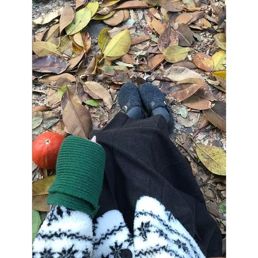 美拉德风毛呢百褶裙女秋冬新款高腰遮胯显瘦压褶a字中长款半身裙聚 商品图3