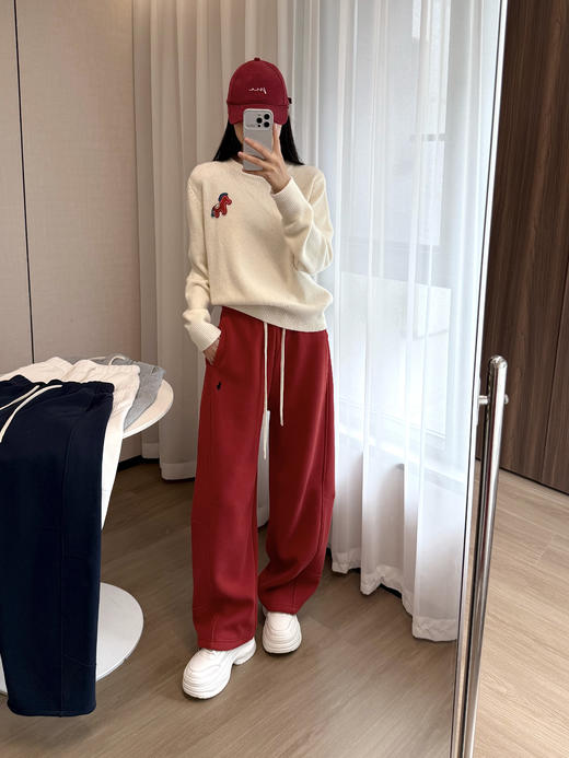 新年战马氛围感拉满镰刀两穿显瘦加绒卫裤 商品图6